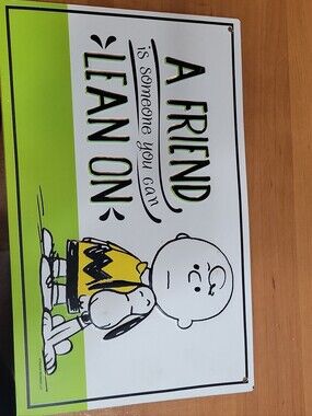 Peanuts Brand Sign with Black, White & Green Accents